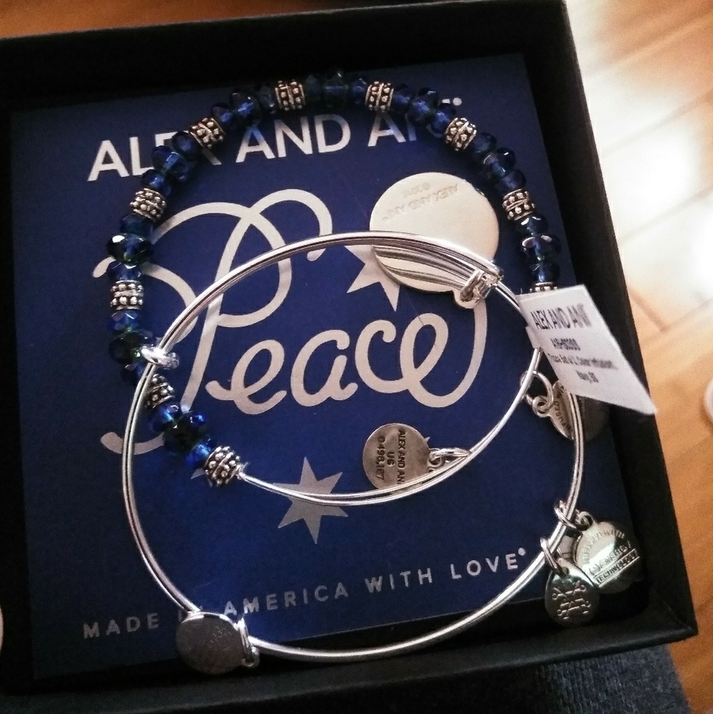 Alex and Ani peace bracelet